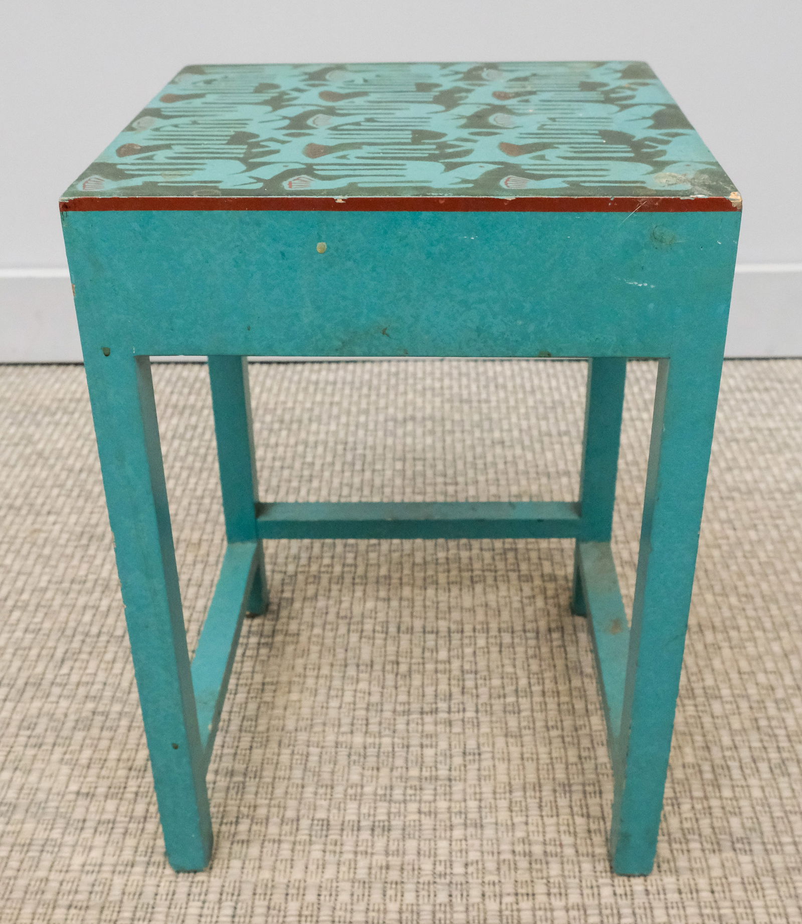 Blue Painted Plant Stand (1 of 10)