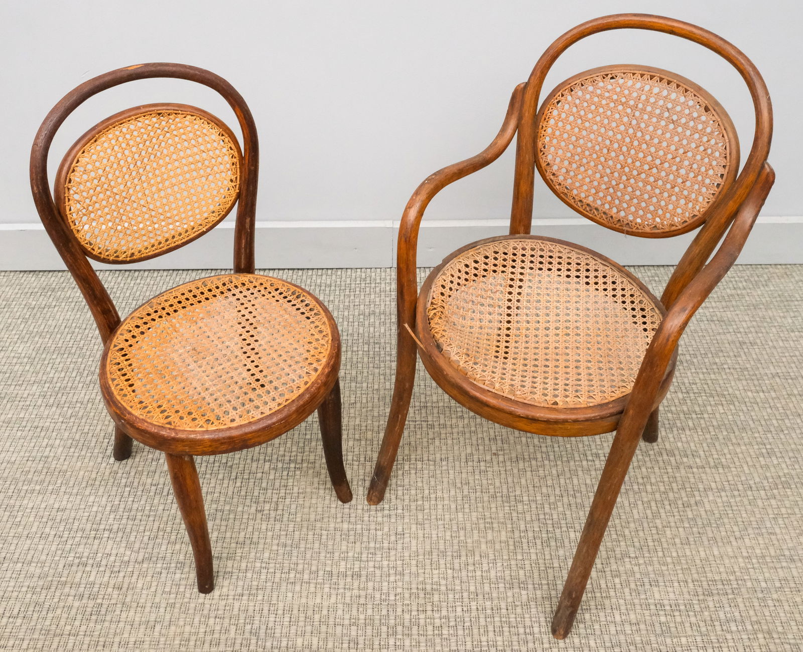 Set of 2 Child's Caned Thonet Style Chairs (1 of 9)