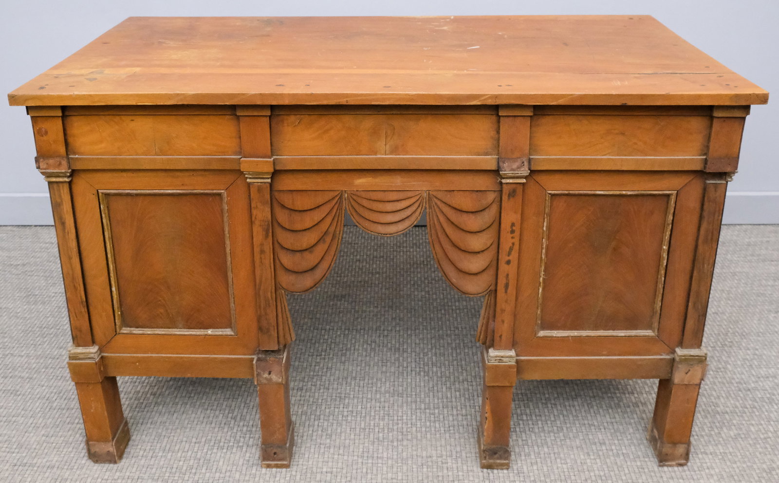 Antique Biedermeier Kneehole Desk (1 of 8)