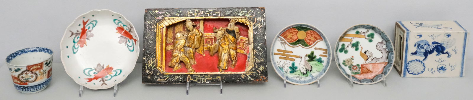 Antique Asian Porcelain & A High Relief Panel (1 of 20)