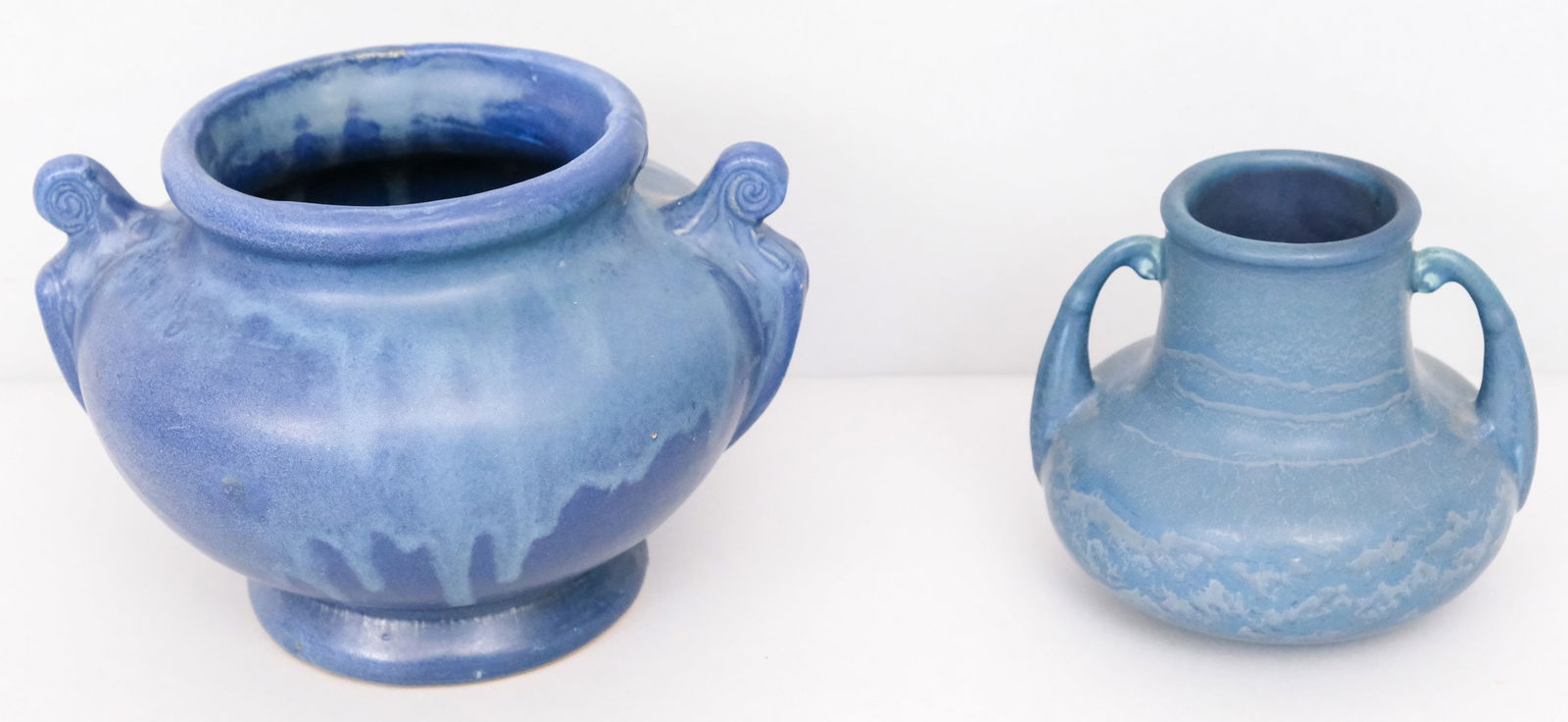 Hampshire Pottery Handled Blue Vase (1 of 7)