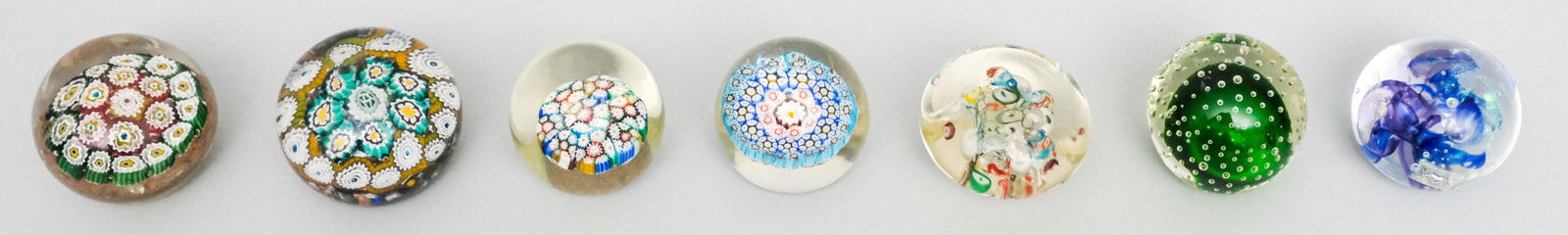 Group of 7 Studio Glass Paperweights (1 of 12)