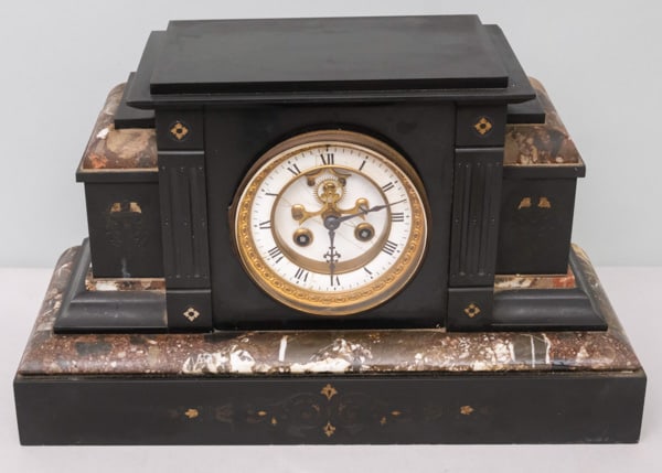 Victorian Marble & Stone Mantle Clock (1 of 9)