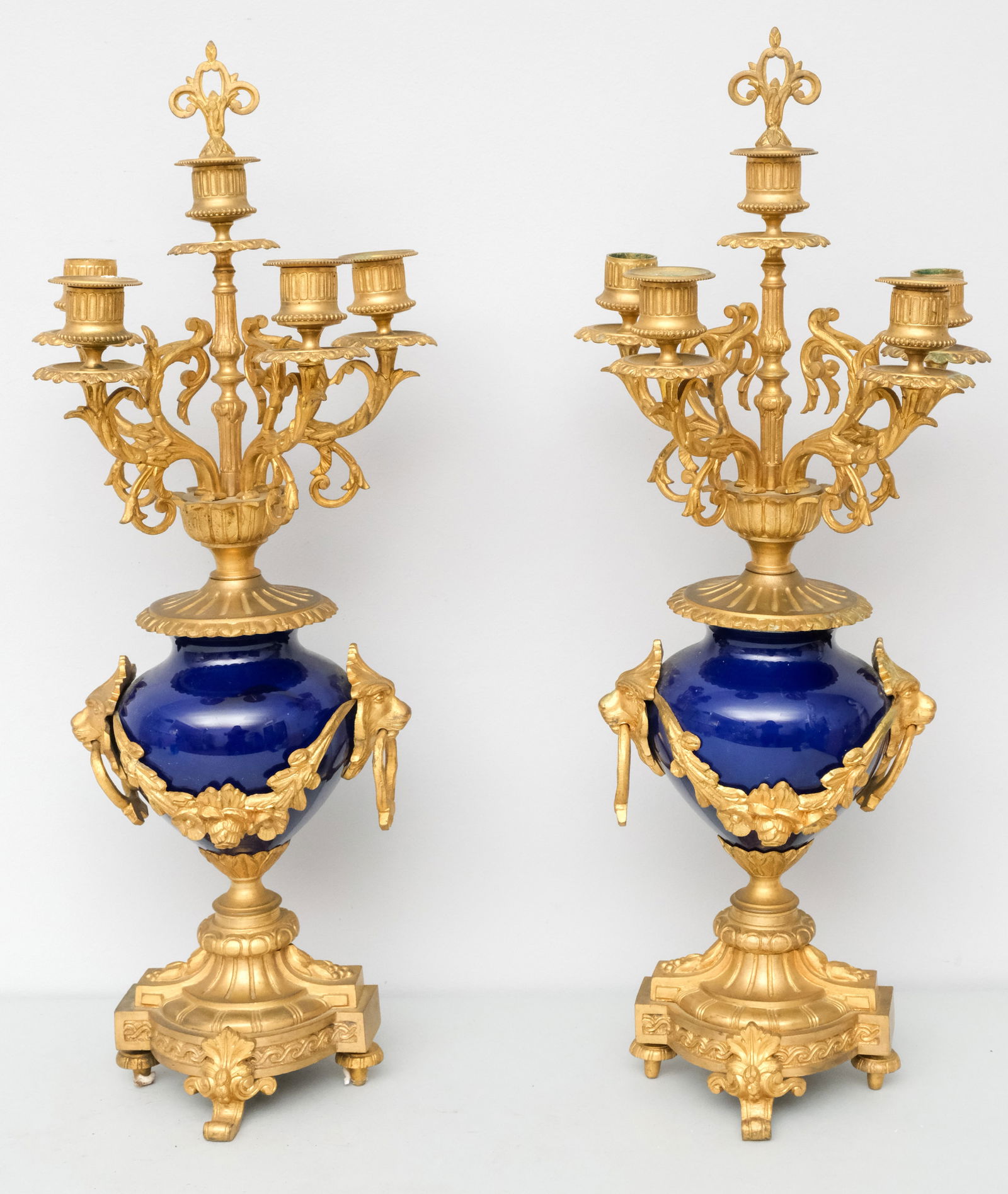 Pair of Dore Bronze Candelabras (1 of 5)