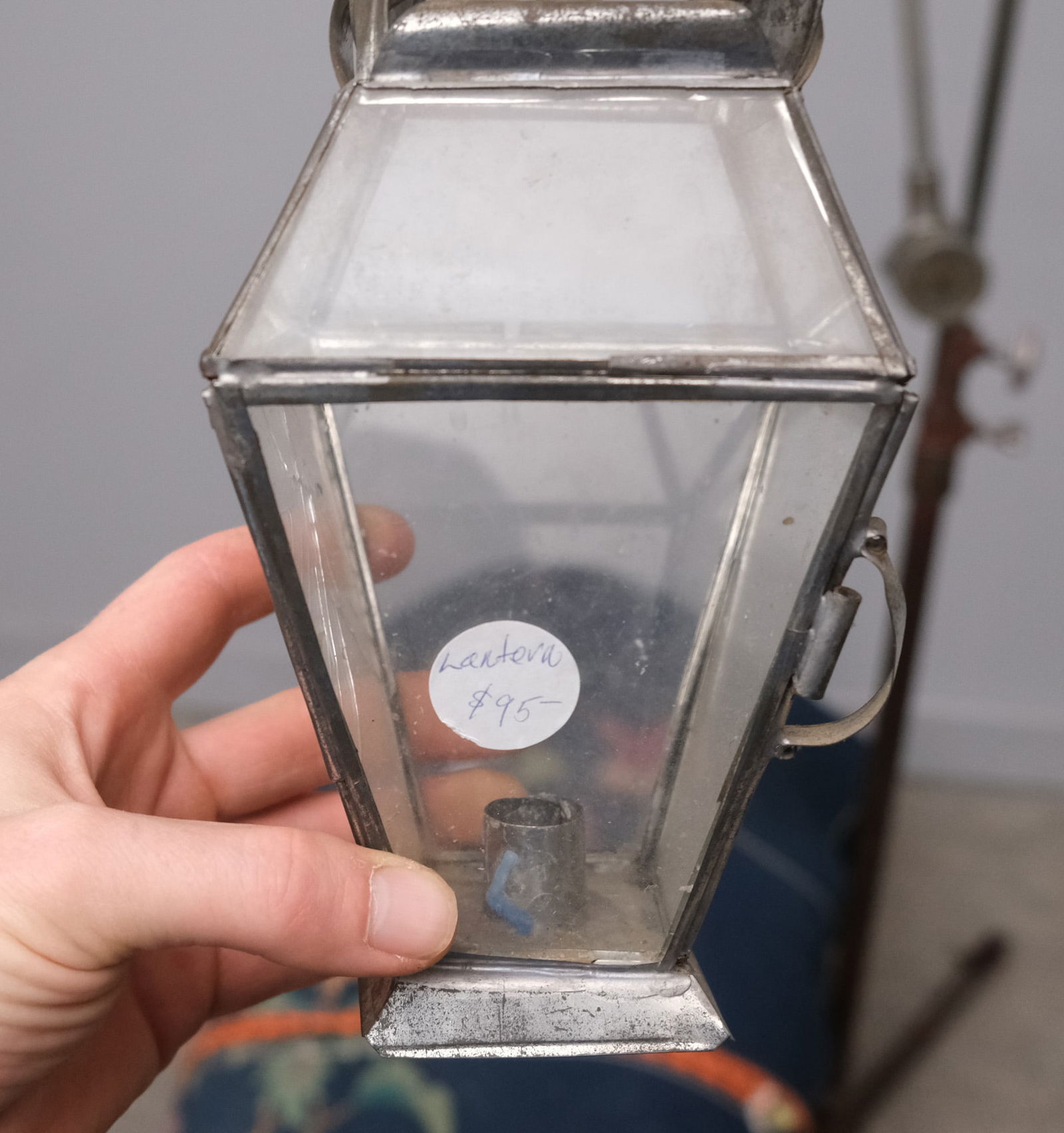 Antique Metal Carriage Lantern (1 of 8)