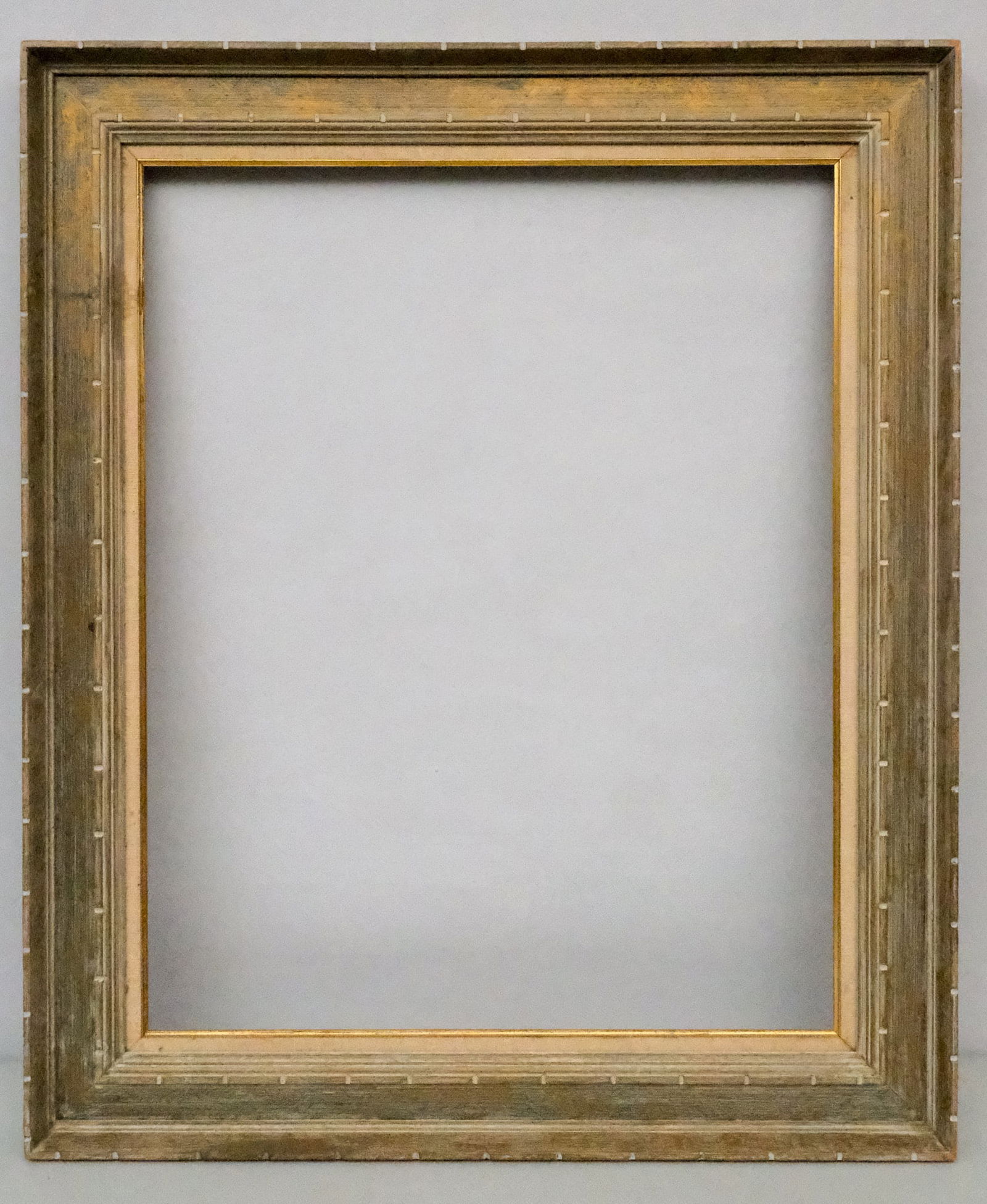 American Modernist Frame 24" x 30": American, ca. 1940, having linen liner with gilt sight edge. Overall 30 3/4" x 36 3/4", rabbet 24" x 30", molding 3 3/4".