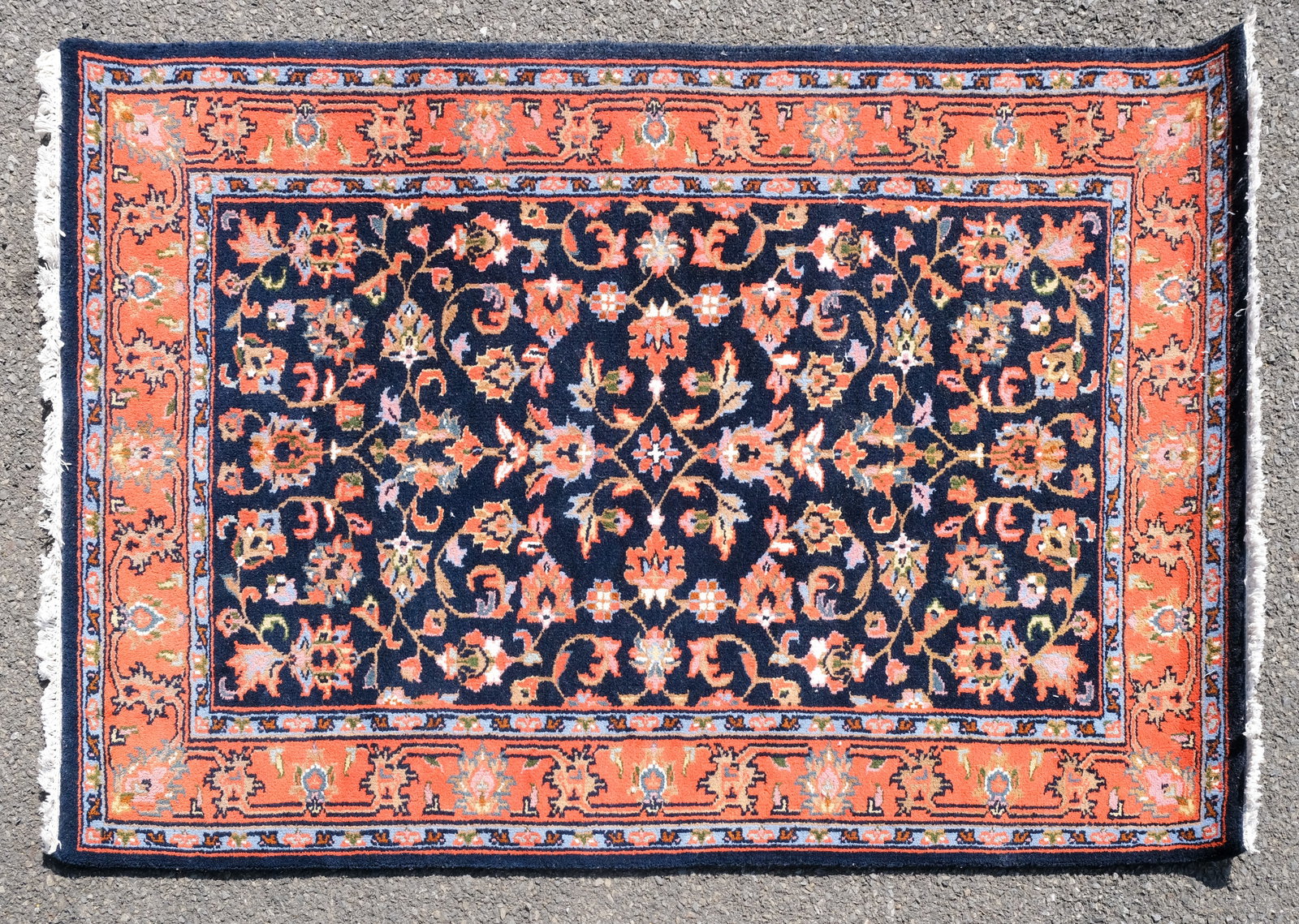 Vintage Persian Rug 48" X 74": 20th century, having bright colors. Measures 48" X 74".