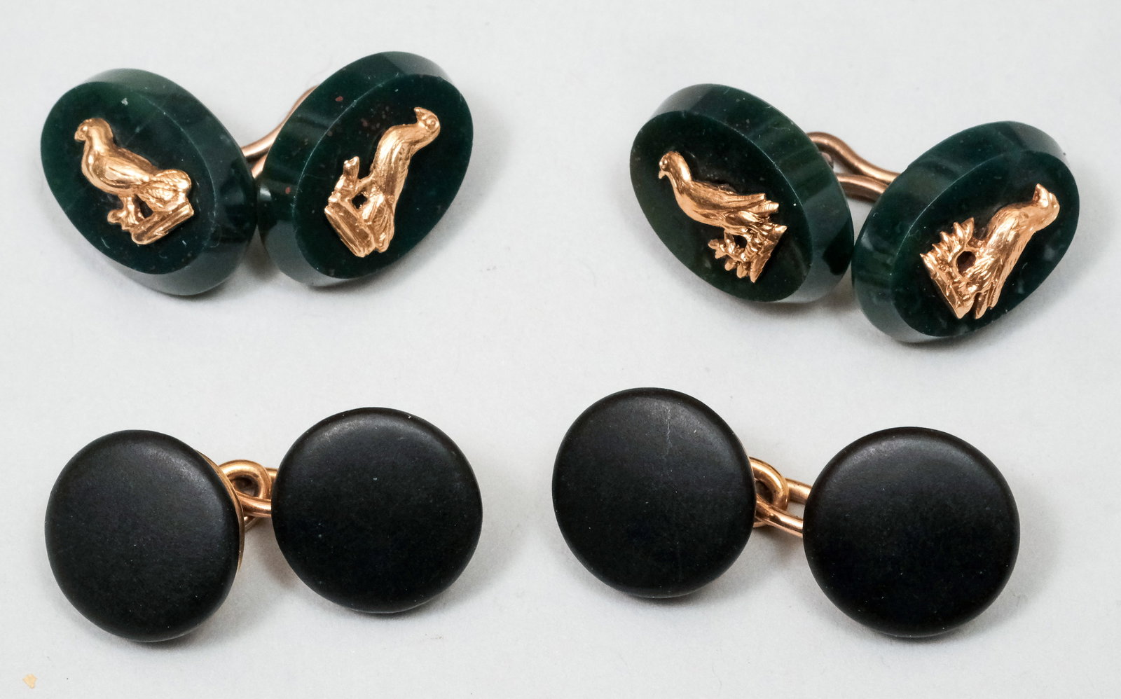 Two Pairs of Gold Cufflinks (1 of 6)