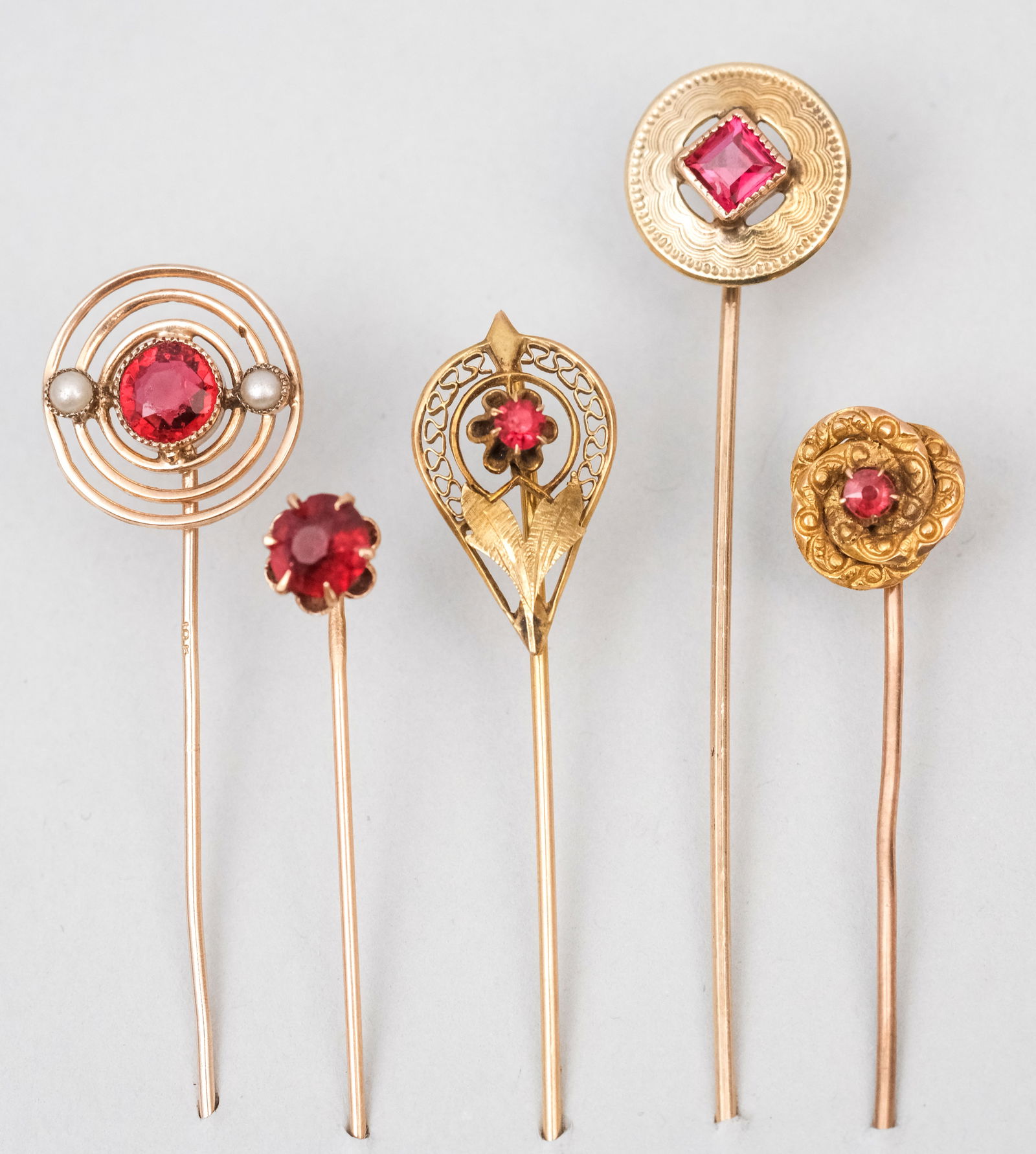 Five Antique 10K Gold Stickpins (1 of 13)