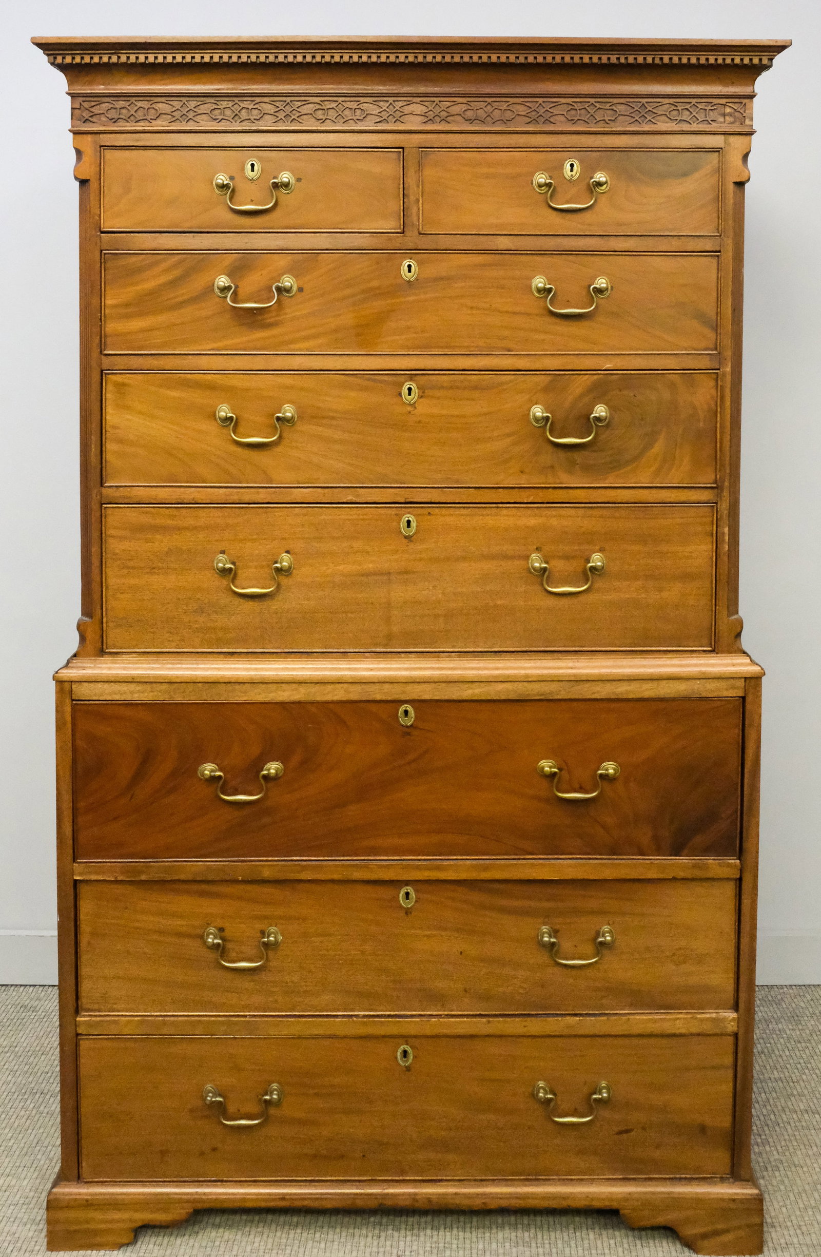 Two Piece George III Mahogany Secretary (1 of 7)