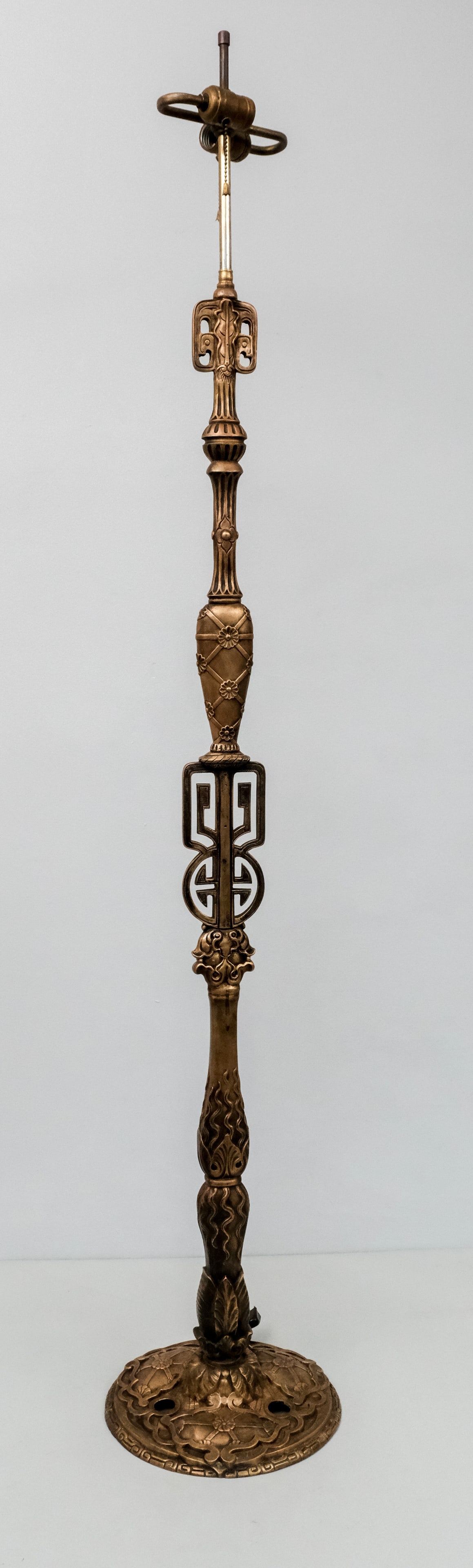 Antique Chinese Deco Metal FLoor Lamp (1 of 8)