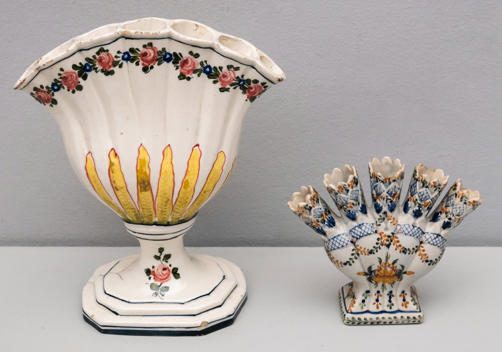 Antique Delft Polychrome Finger or Tulip Vase (1 of 12)