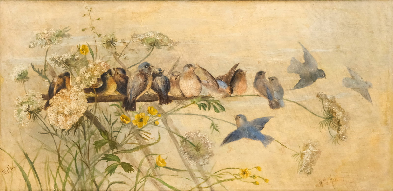 American School, Birds on a Branch (1 of 6)