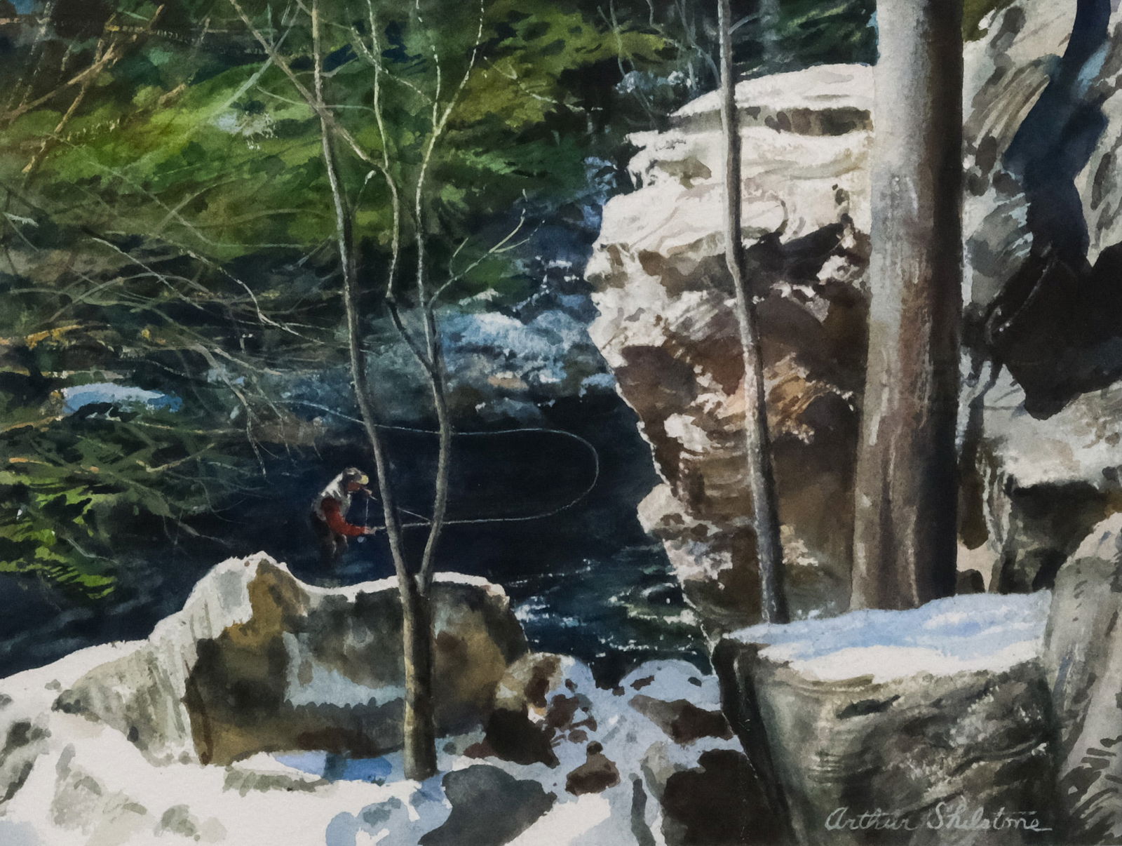 Arthur Shilstone, Fisherman Casting Off (1 of 5)