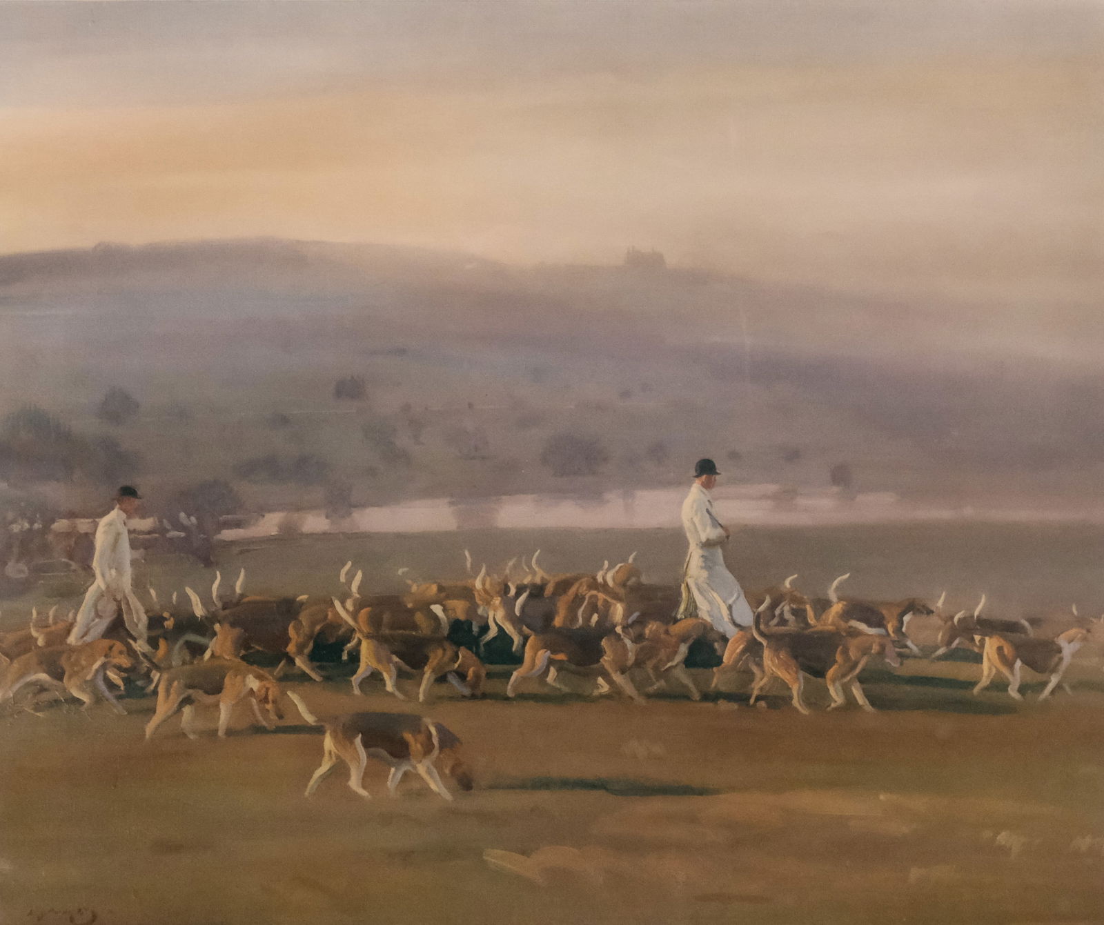After A. J. Munnings, "Belvoir Hounds Exercising" (1 of 5)