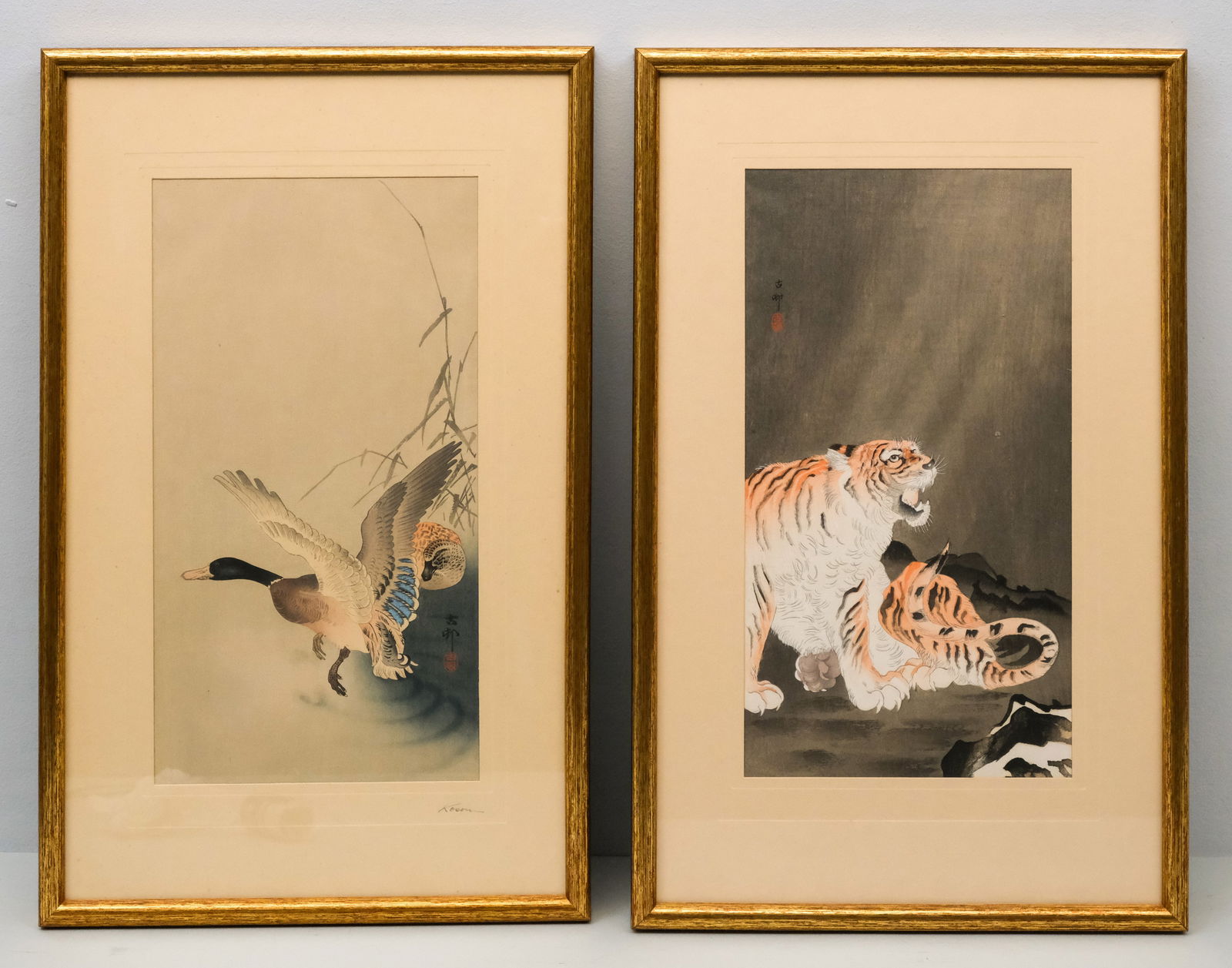 Two Ohara Koson Animal Woodblock Prints (1 of 11)