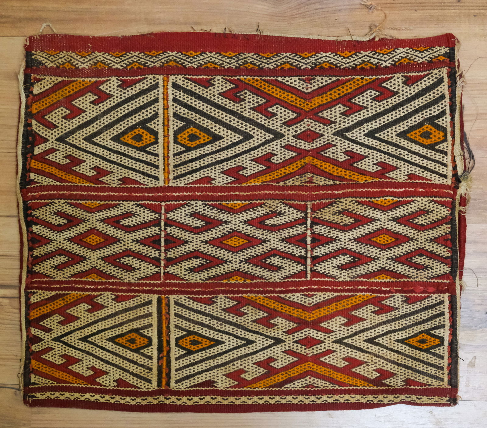 Antique Kilim Flat Weave Bag Face 16" x 19" (1 of 4)