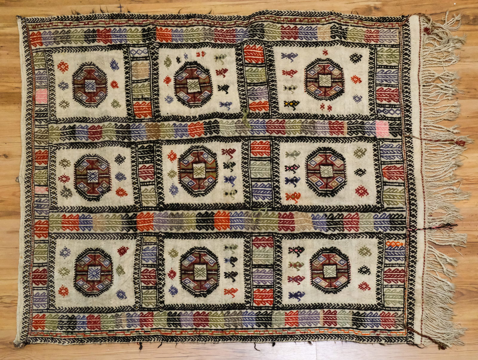 Antique Kilim Flat Weave Prayer Rug 47" x 63" (1 of 6)