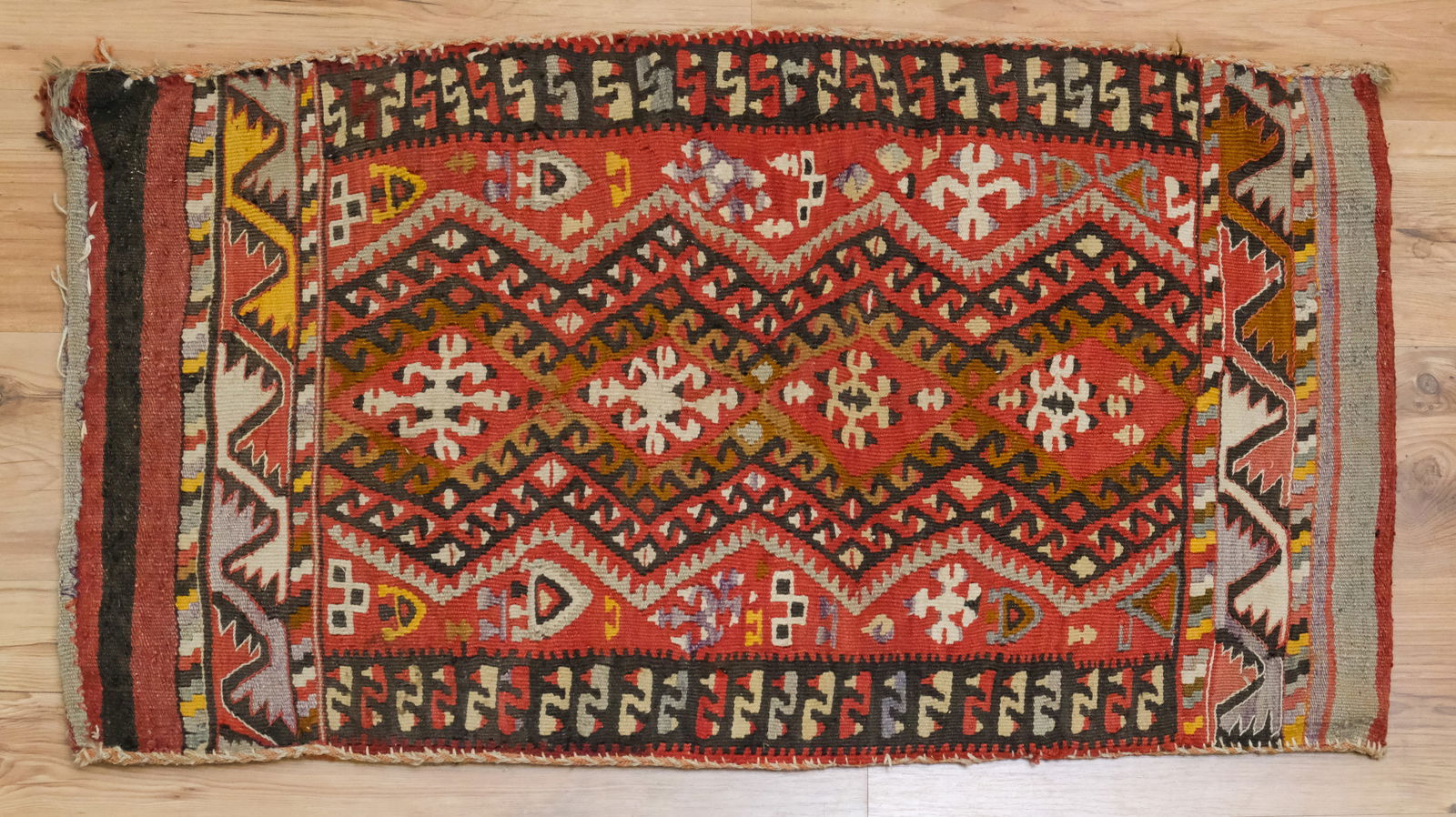 Antique Kilim Flat Weave Rug 23" x 42" (1 of 6)