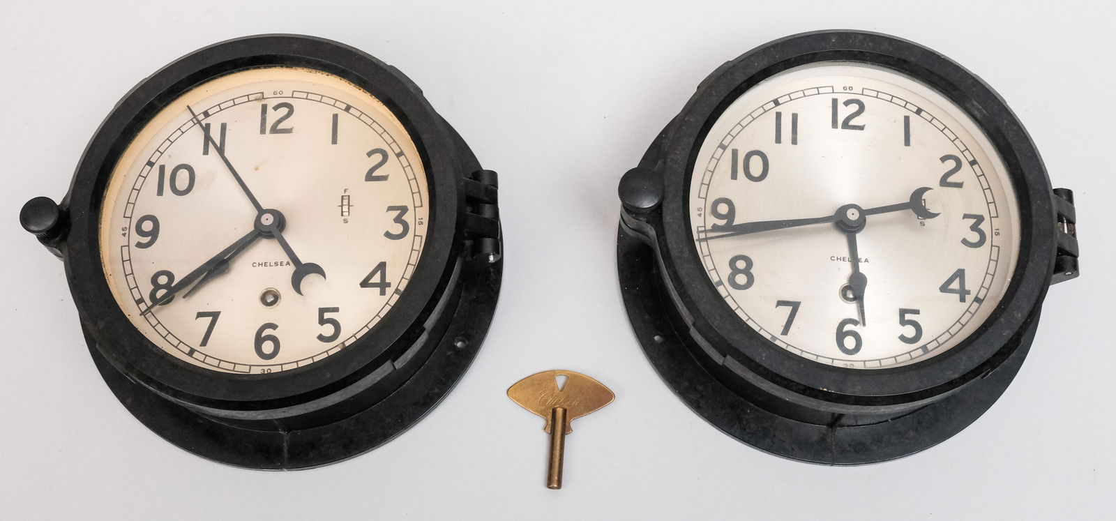 2 Chelsea Boat or Engine Room Clocks (1 of 7)