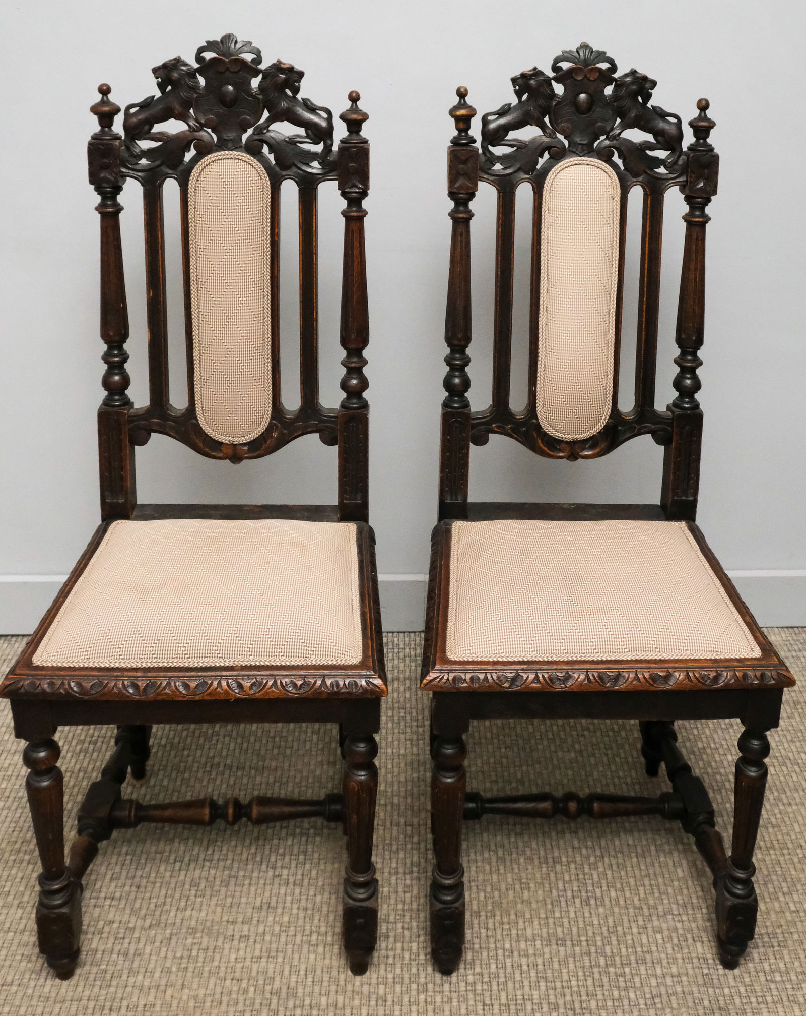 Pair of Renaissance Revival Style Chairs (1 of 7)
