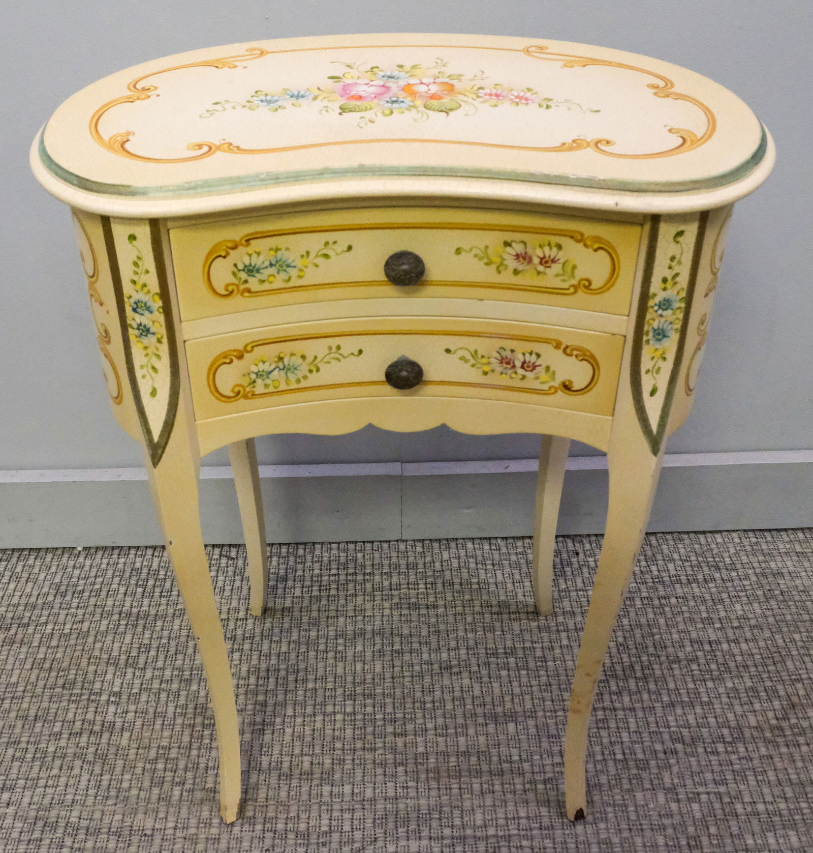 French Provincial Style Painted Side Table (1 of 7)