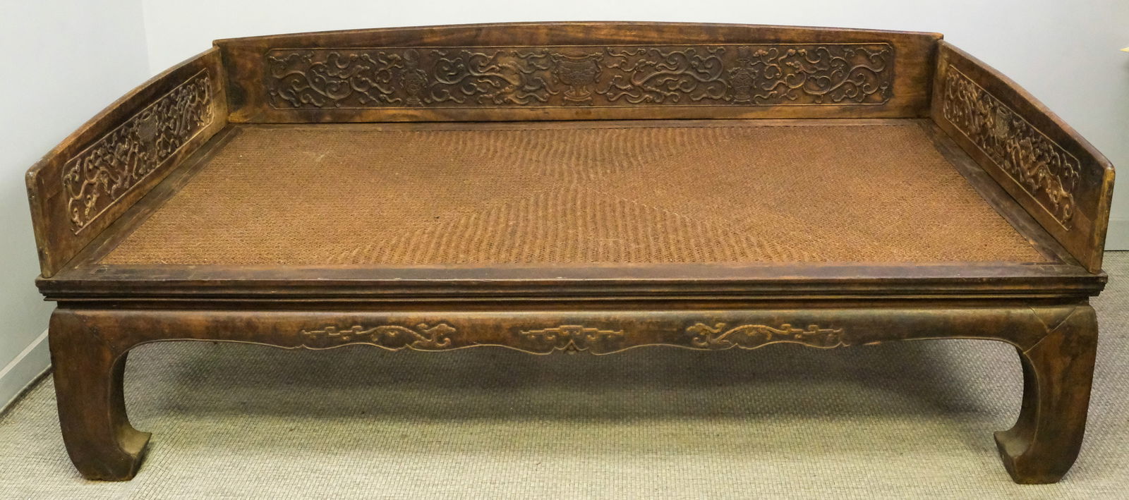 Antique Chinese Carved Opium Bed (1 of 9)
