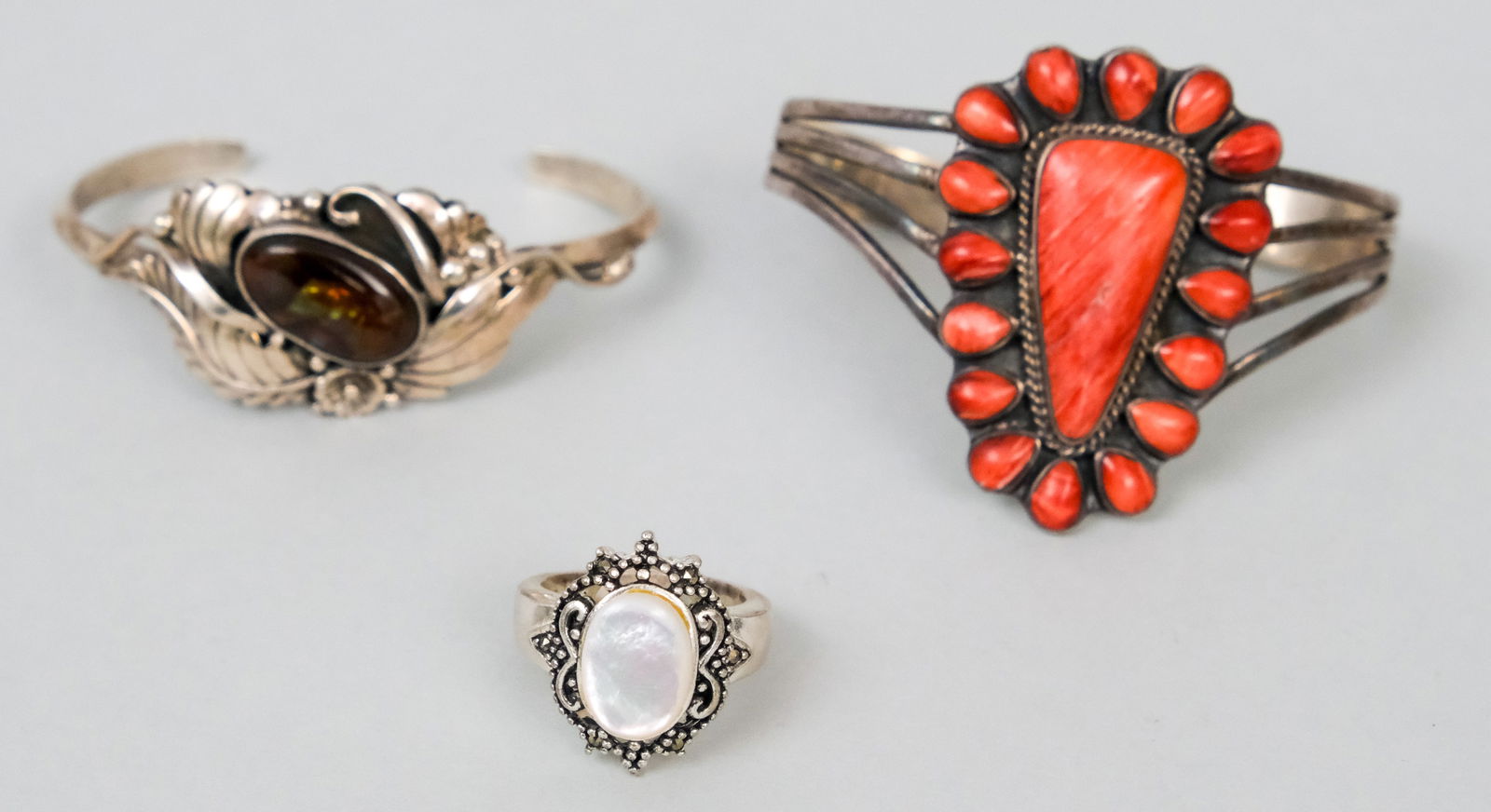 Two Native American Artist Signed Silver Bracelets (1 of 17)