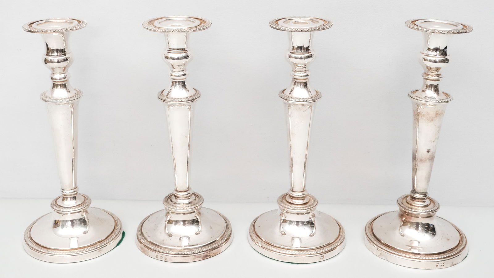 Set 4 English Silverplate Candlesticks (1 of 7)