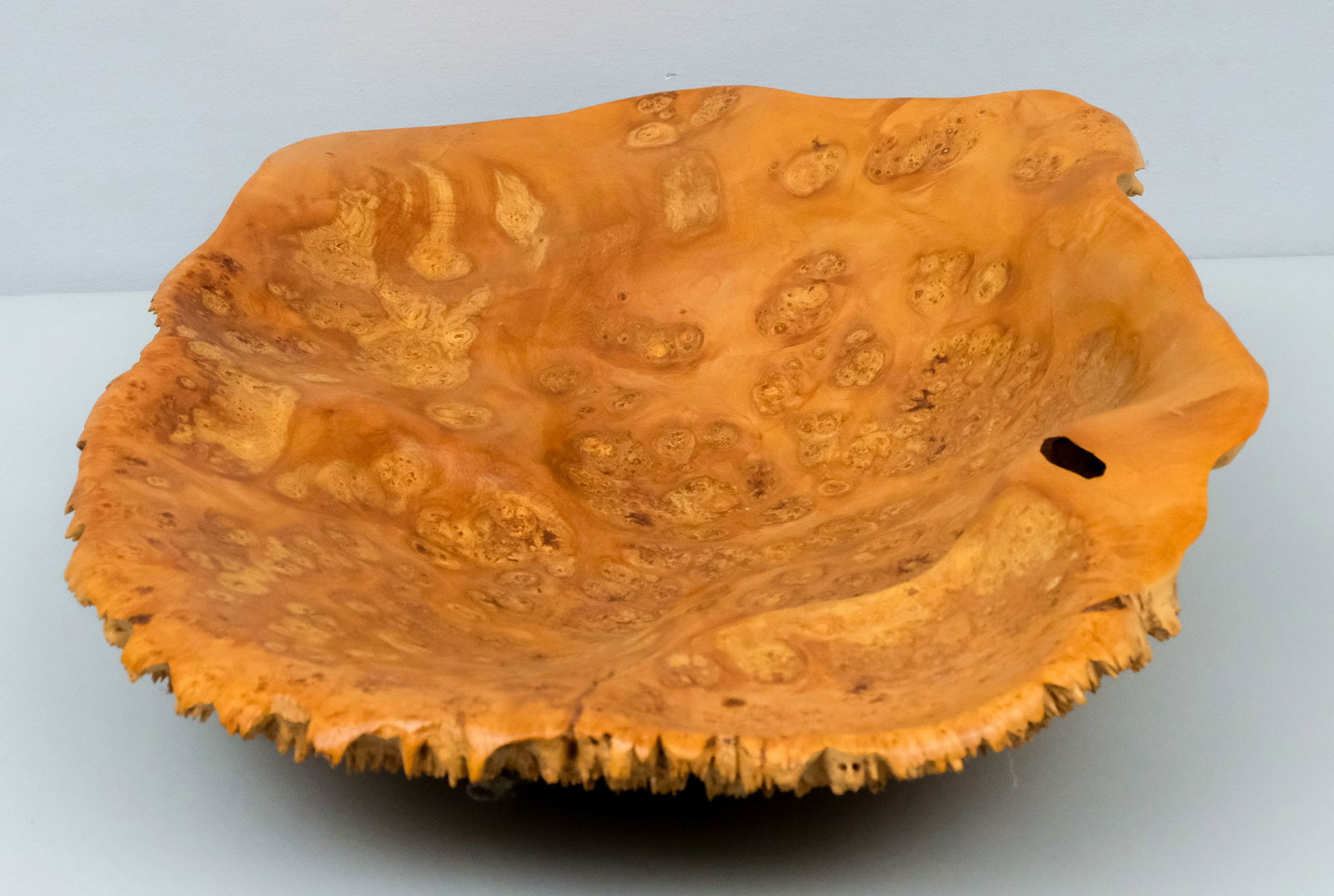 Large Artist Signed Maple Burl Bowl (1 of 9)