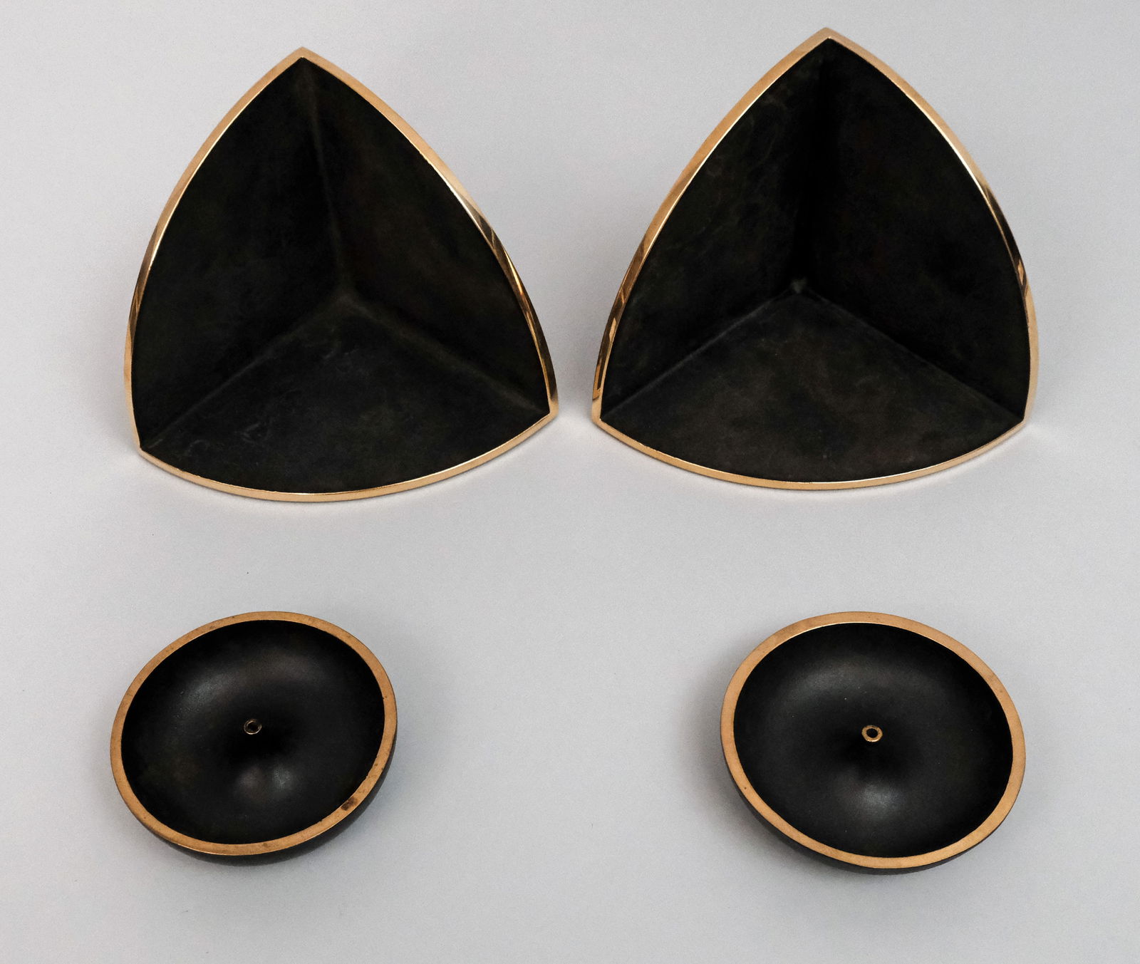 Pair Bronze Modernist Bookends (1 of 10)