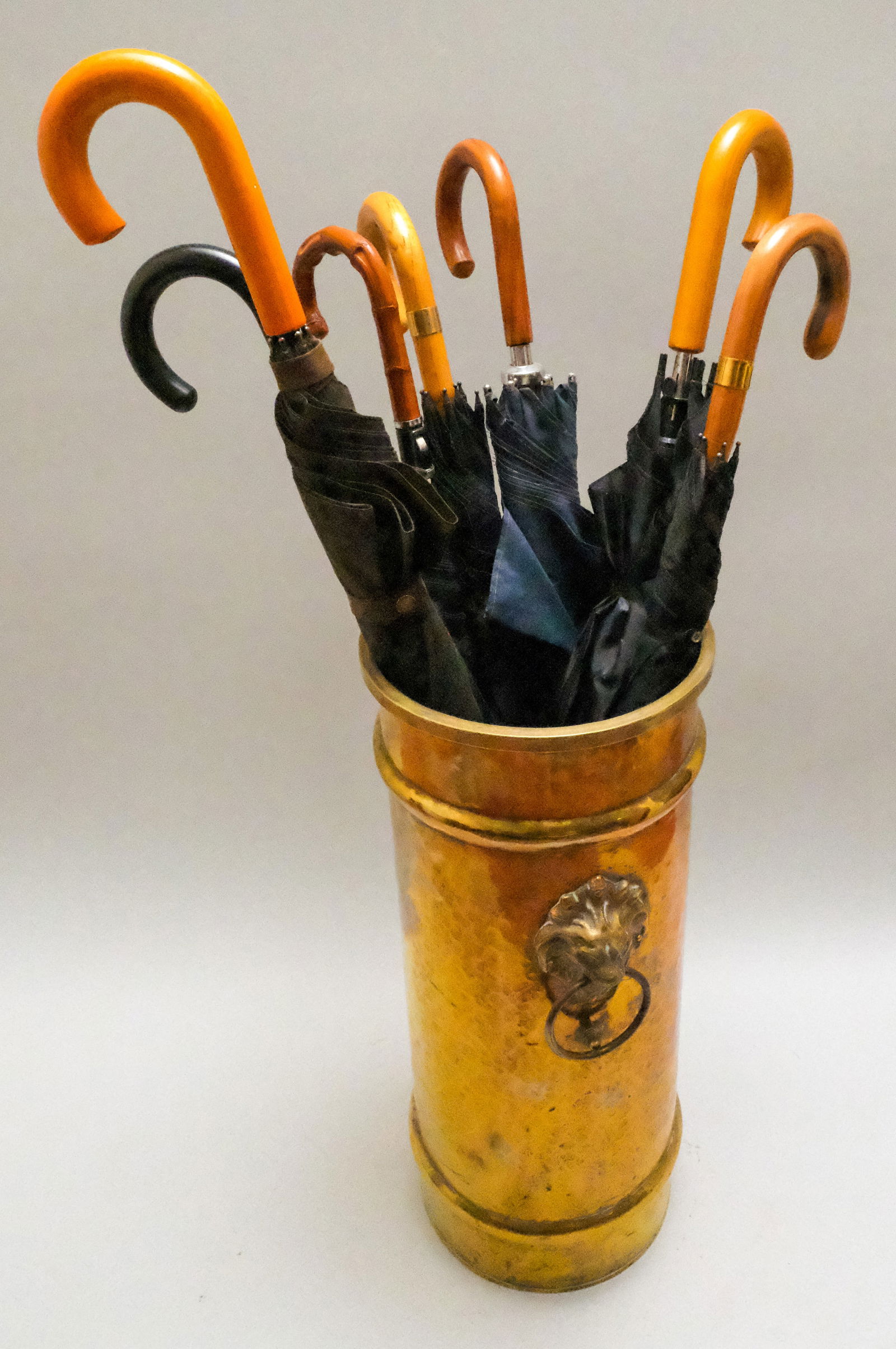 Umbrellas with Hammered Brass Umbrella Stand (1 of 11)