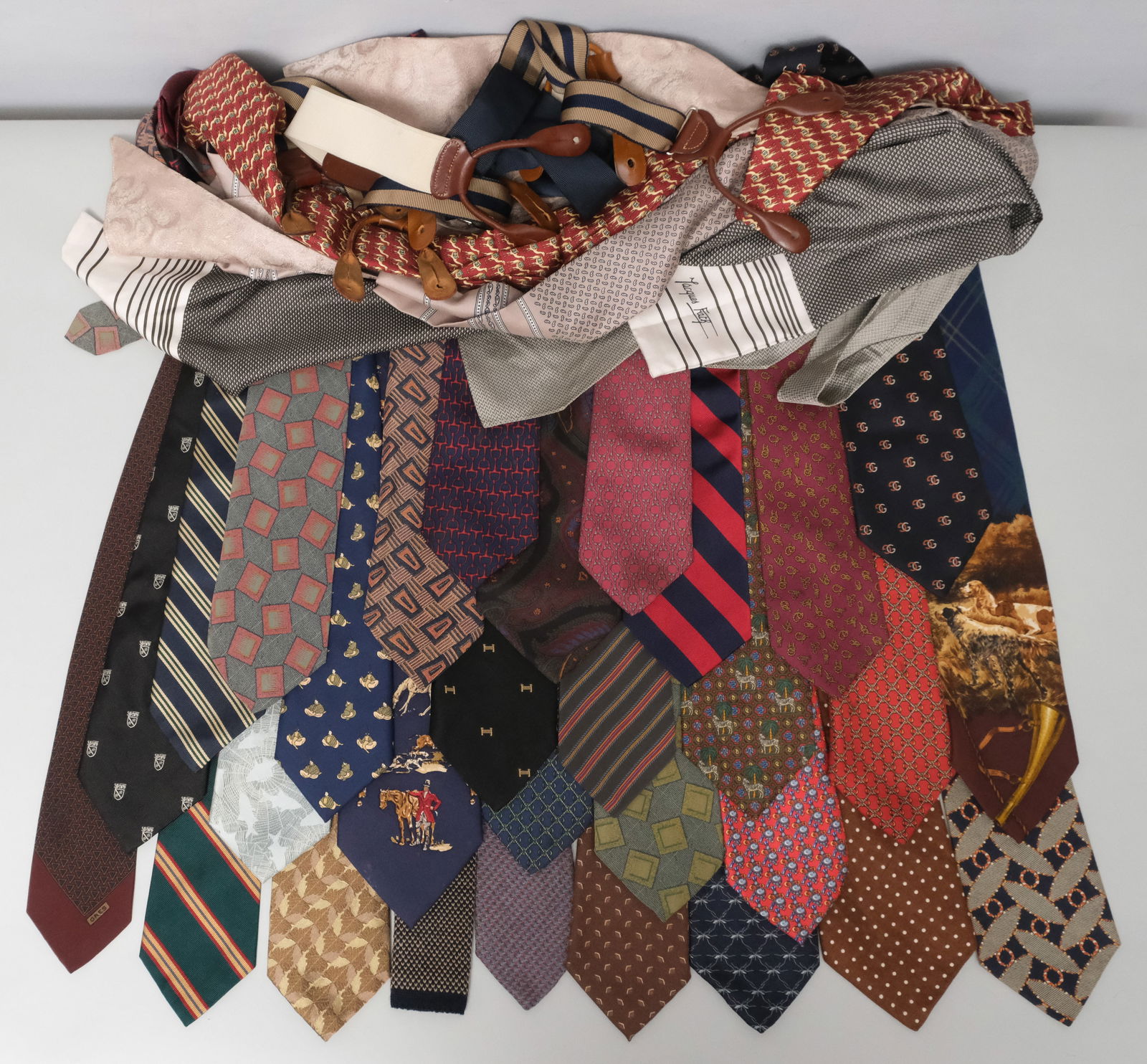 Group of Designer Ties, Ascots and Suspenders (1 of 6)