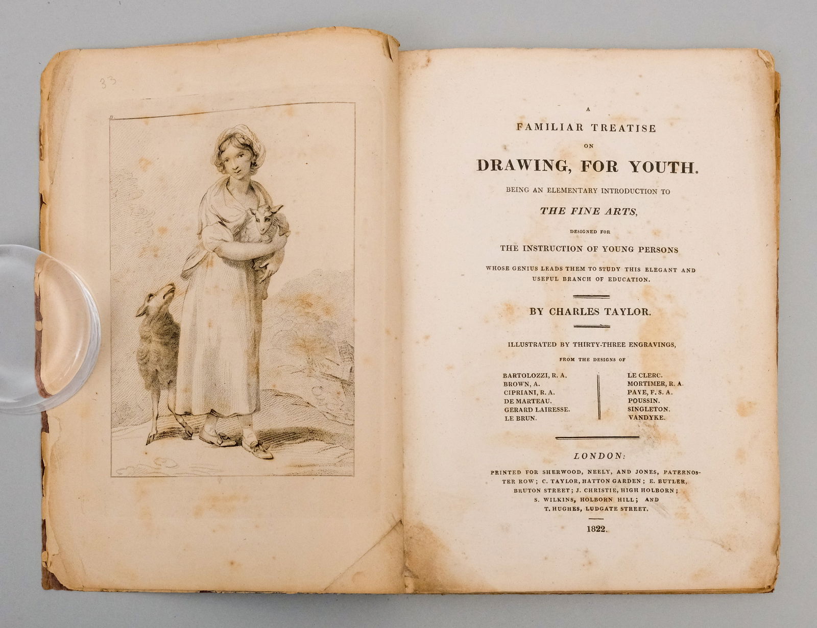 "Drawing, For Youth" By Charles Taylor: London, 1822. Illustrated with 33 engravings.