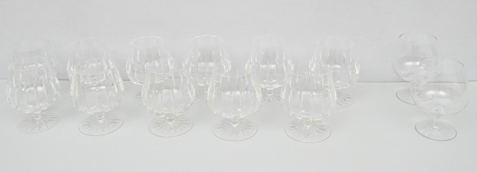 Lot of Crystal Glass Brandy Snifters (1 of 5)