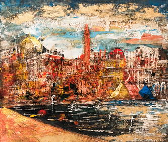 European School, Abstract Venetian Canal Scene (1 of 4)