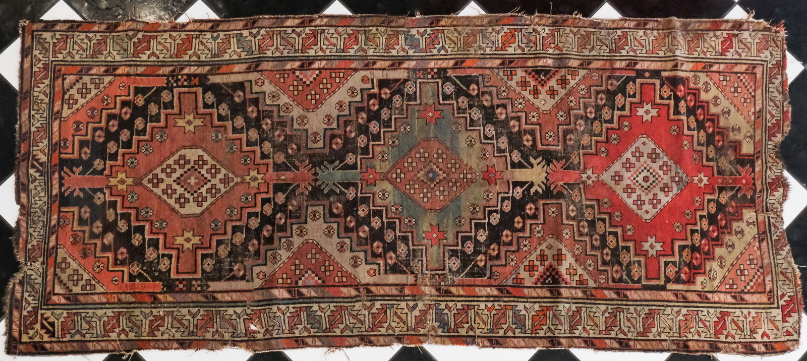 Antique Shirvan Long Rug or Runner 43" x 101" (1 of 4)