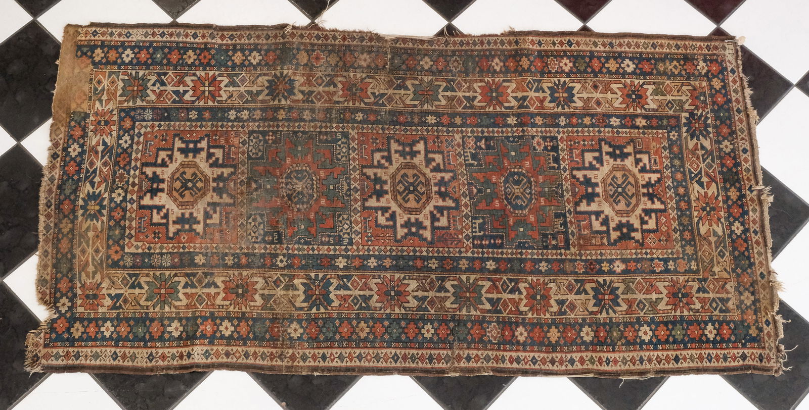 Antique Shirvan Rug 46" x 87 1/2" (1 of 4)