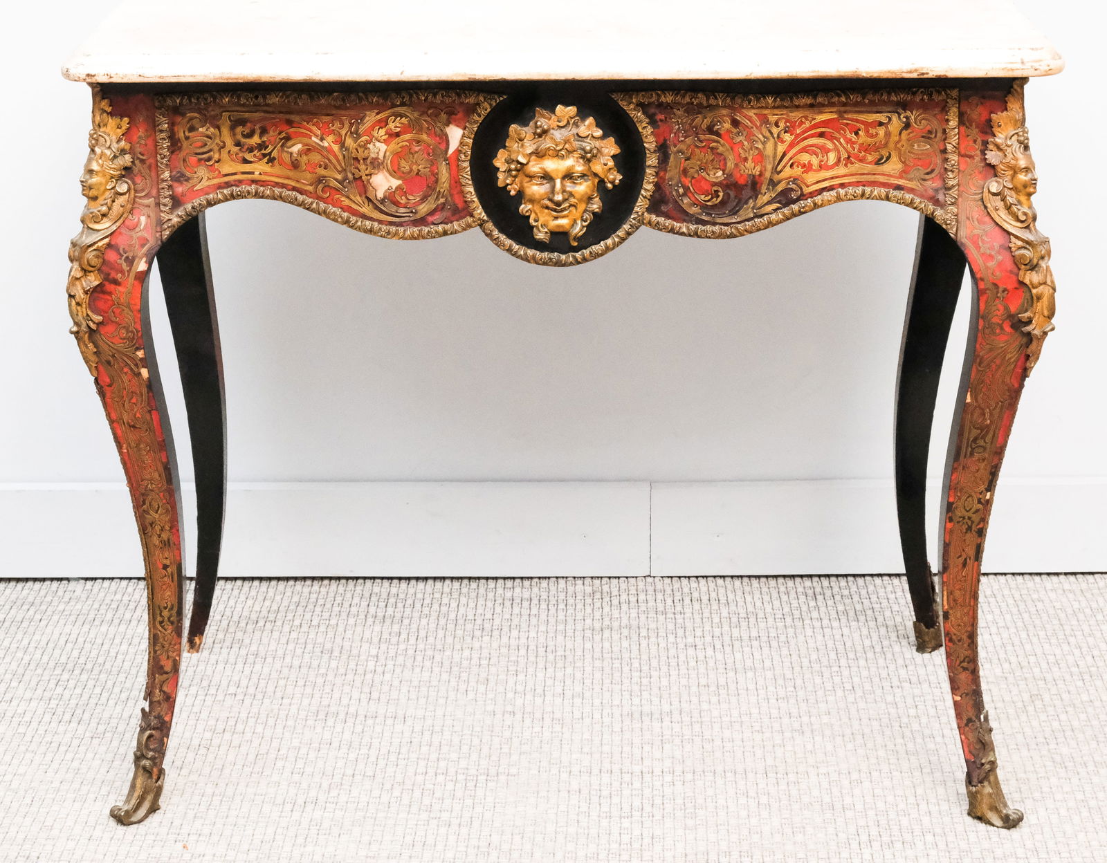 Antique Boulle Marquetry Center Table (1 of 11)