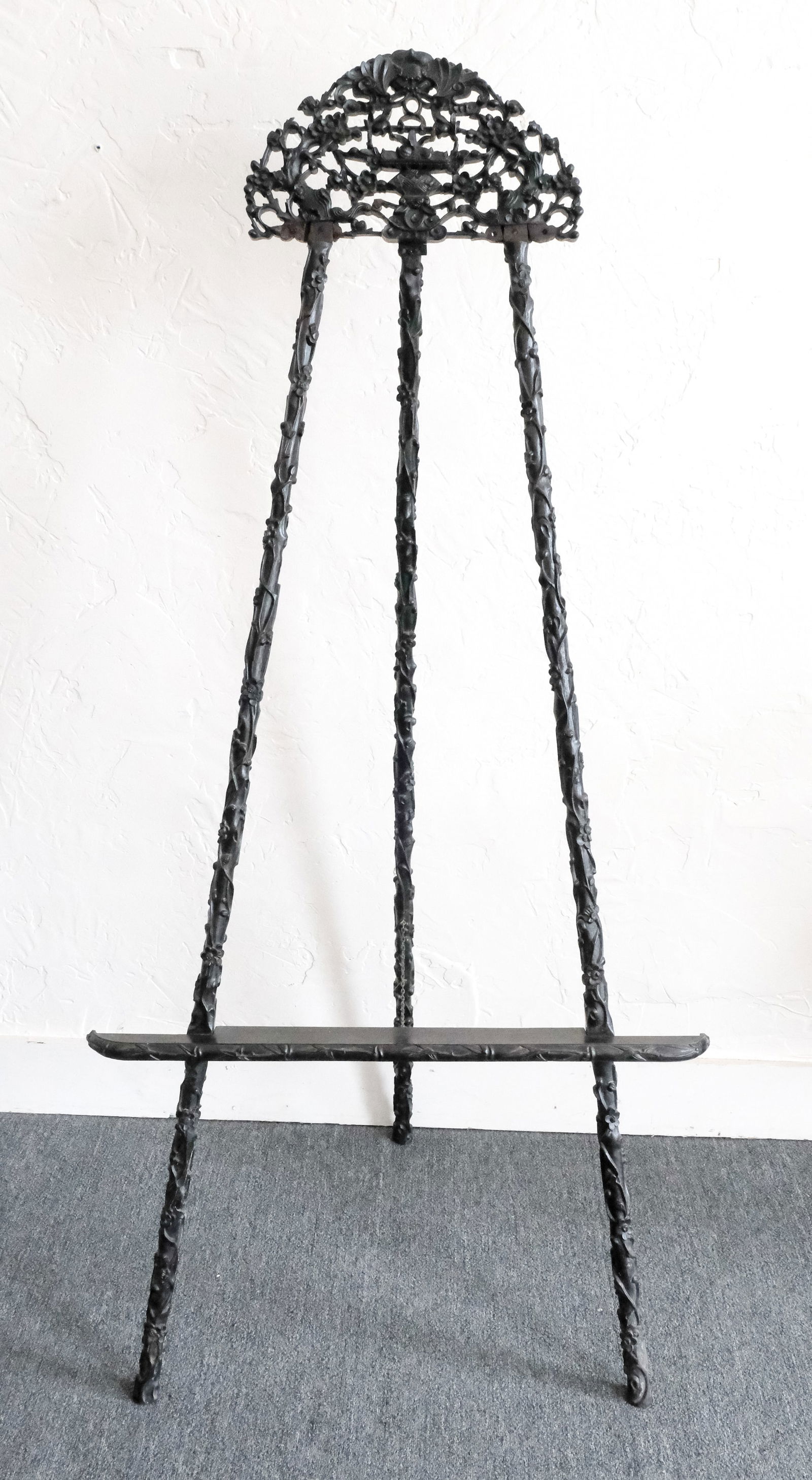 Antique Carved Hardwood Chinese Easel (1 of 6)