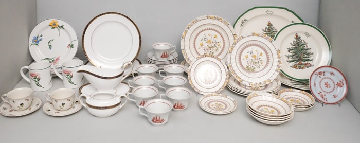 Box of Mixed Pattern Spode Porcelain