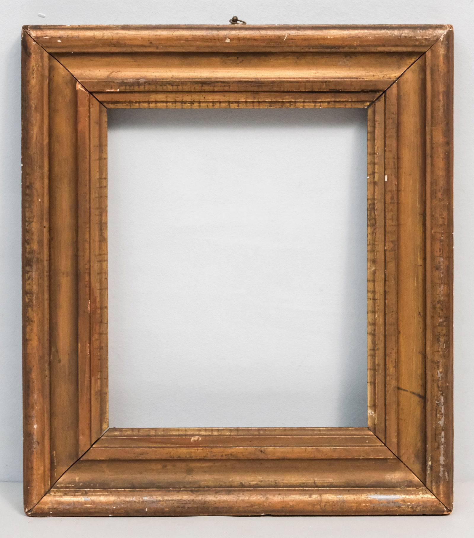 American Lemon Gold Frame 9 3/4" x 12": American, ca. 1840. Overall 15" x 17", rabbet 9 3/4" x 12", 3" molding