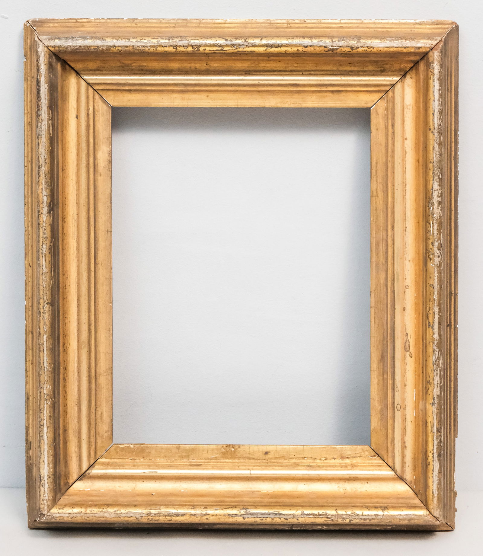 American Lemon Gold Frame 9 1/2" x 12 1/2": American, ca. 1840. Overall 15" x 17 1/2", rabbet 9 1/2" x 12 1/2", 3" molding