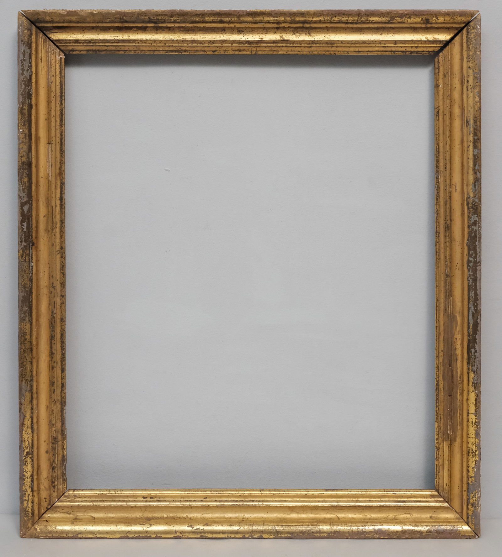 American Lemon Gold Frame 18" x 21 1/4": American, ca. 1840. Overall 21 1/2" x 24 3/4", rabbet 18" x 21 1/4", 2" molding