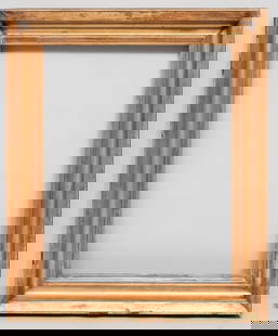 American Lemon Gold Frame 16" x 20": American, ca. 1840, Heydenryk label verso, in a great standard size. Overall 21 1/2" x 25 1/2", rabbet 16" x 20", 3" molding