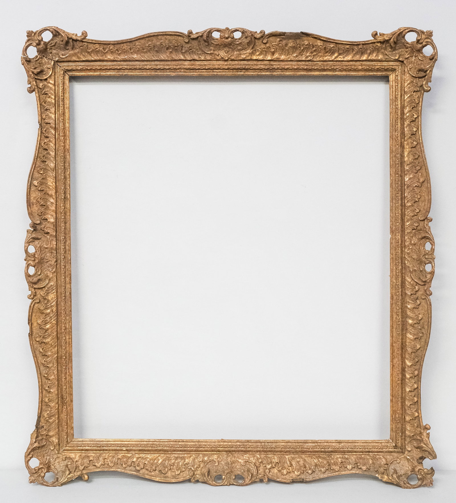 Louis XVI Giltwood Frame 28" x 32": French, ca. 1920. Overall 33 1/2" x 37 1/2", rabbet 28" x 32", 4" molding