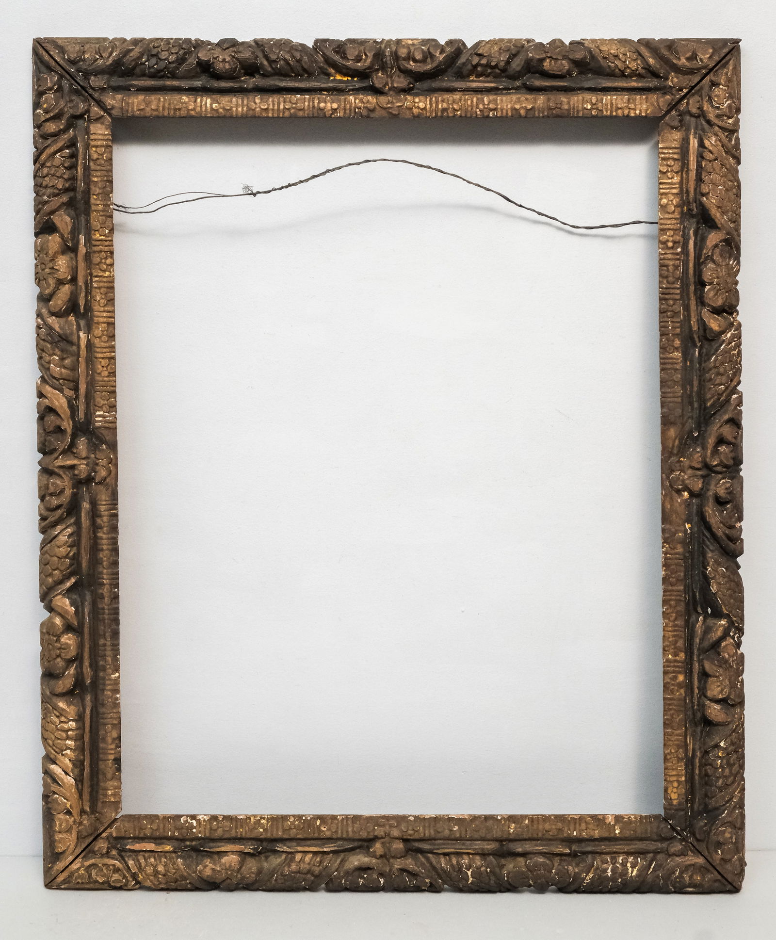Early English Giltwood Frame 25" x 30": English, 18th century, carved and gilded in the Italian taste, in a great standard size. Overall 30" x 36 1/2", rabbet 25" x 30", 3 1/2" molding