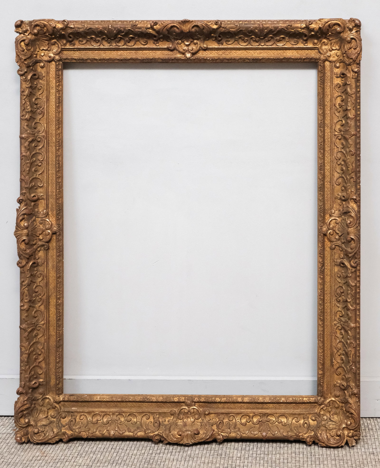 Louis XVI Giltwood Frame 28" x 36 1/4: American, ca. 1880. Overall 36 1/2" x 44 1/2", rabbet 28" x 36 1/4", 4 3/4" molding