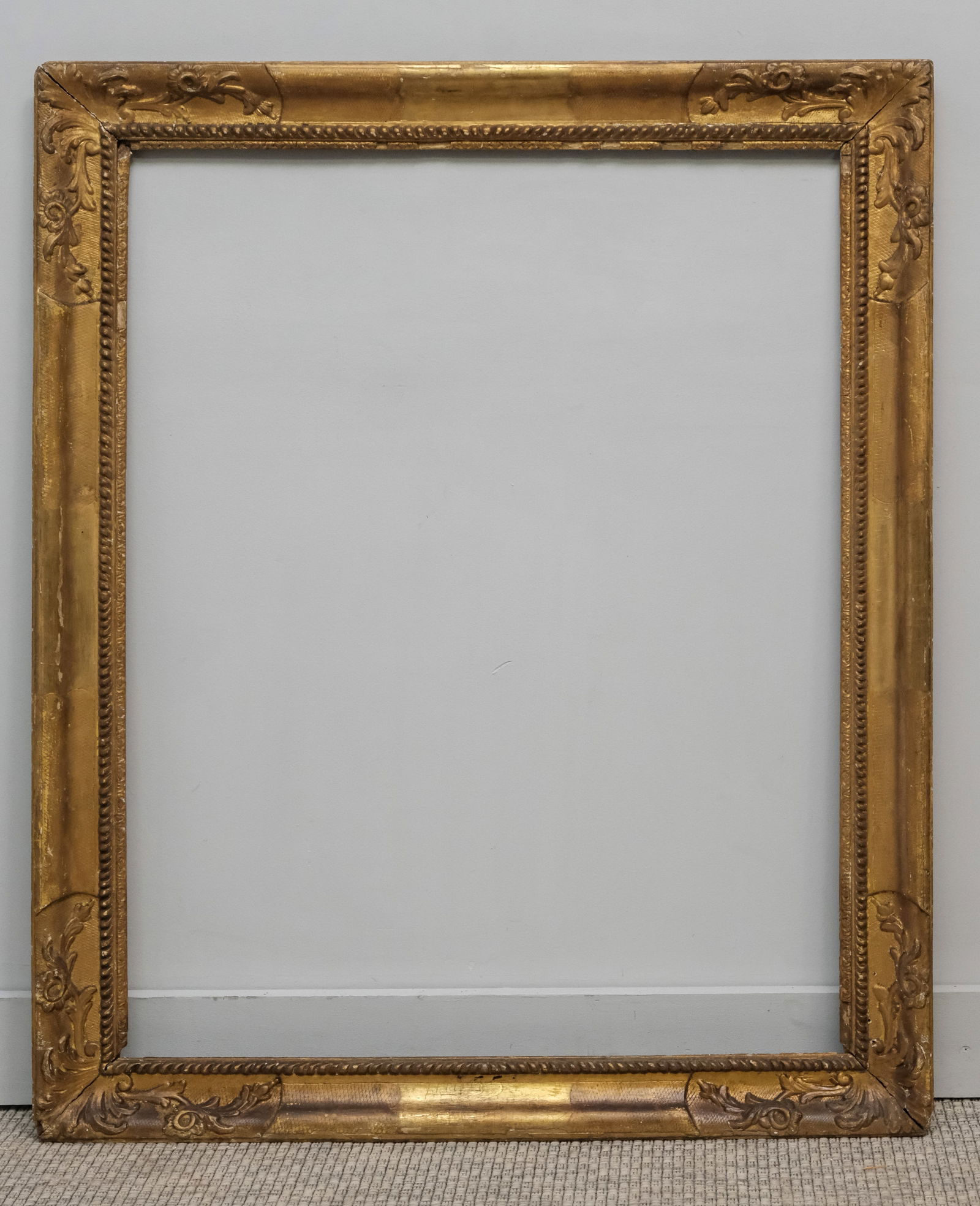 Italian Giltwood Canaletto Frame 28 1/2" x 36": Italian, 18th century, carved and gilded in the style of Canaletto. Overall 34 1/2" x 41 1/2", rabbet 28 1/2" x 36", 3 1/2" molding