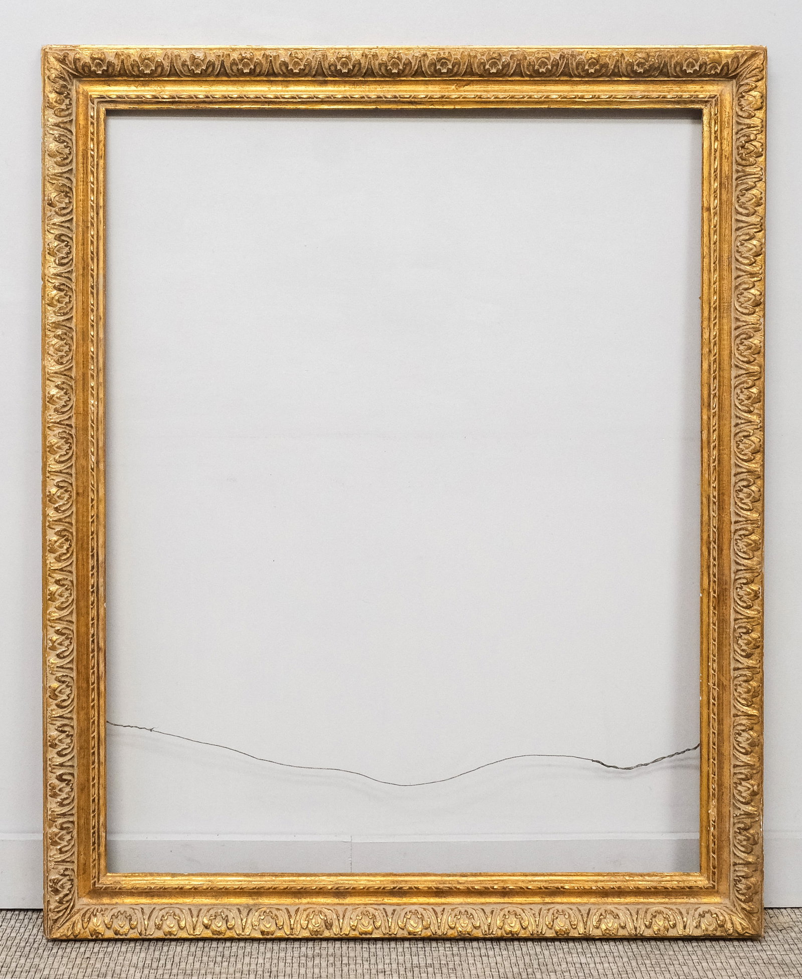 Louis XIII Giltwood Frame 35" x 45 1/2": American, 20th century. Overall 42" x 52 1/2", rabbet 35" x 45 1/2", 4" molding